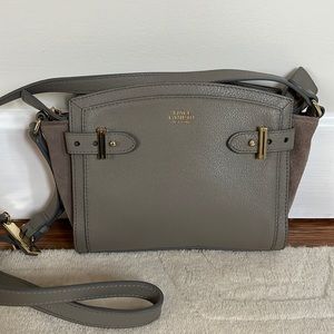 Vince Camuto Leather & Suede Gray Crossbody Bag